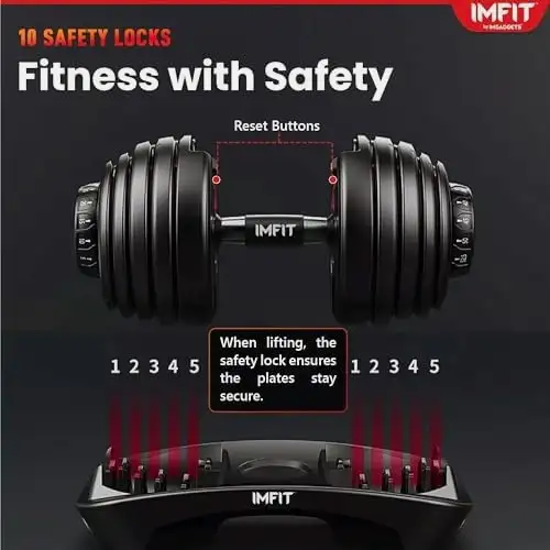 Adjustable Dumbbell Set 5-52.5 lb - 4 in 1, Home Gym in Exercise Equipment in Ottawa - Image 5