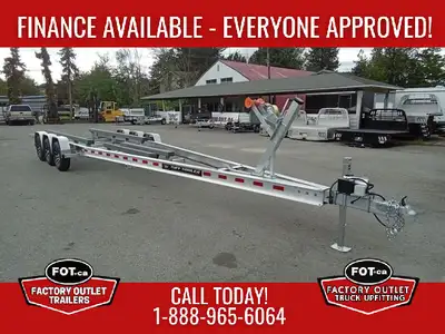 NEW Triple Axle 25-28ft Aluminum Boat Trailer from Tuff Trailer - Fits Boats 25-28ft - Load Capacity...