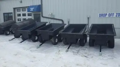 $2395.00+TAX SLOPE BACK $2495.00+TAX STRAIGHT BACK $350+ TAX LIDS 2025 PLASTIC TUB TRAILER .