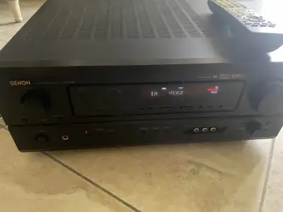 Denon AVR-1803 A/V receiver with Dolby Digital EX, DTS-ES, and P, View more