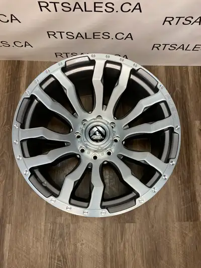 Set of four NEW FUEL Blitz Anthracite rims 22 inch Fits Ford F250 F350 Super Duty truck -- size: 22x...