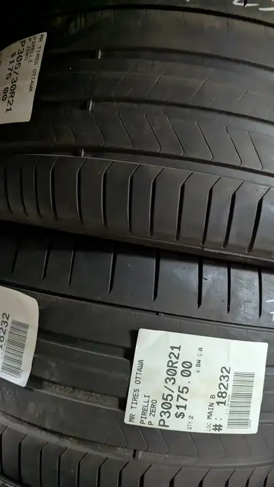 PAIR OF 2X PIRELLI P ZERO TAG # 18232 Size: 305/30/21 305/30/21 Excellent condition Pressure tested...