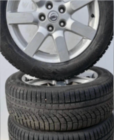 Nokian all weather winter snow rated 225/55/17 tires on Nissan Maxima Rims Wheels with sensors tires...