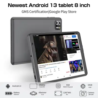 Experience smooth multitasking and entertainment on this compact 8-inch tablet powered by an eight-c...