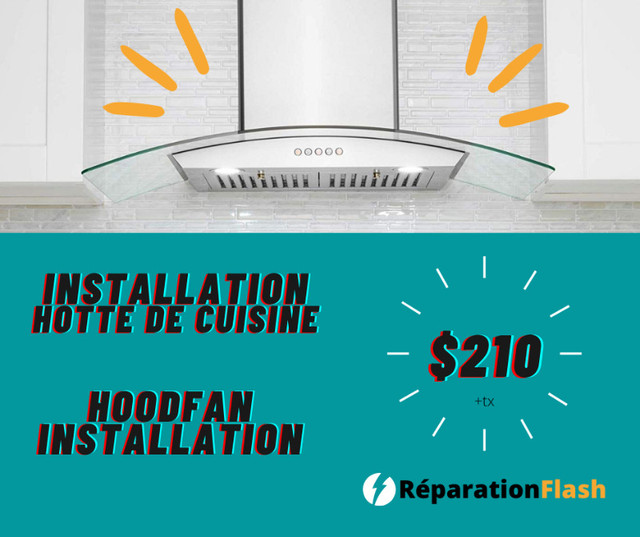 Installation Micro-ondes & Hottes / Microwave & Hoodfan dans Réparation et installation d'électros  à Ville de Montréal