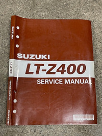 Sm123 Suzuki LT-Z400 Service Manual 99500-43063-01E
