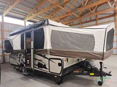 CAMPING TRAILER , RV BBQ , BIKES , SWIMMING POOL 2019 ROCKWOOD PREMIER 2514F TENT TRAILER -- $14,500...