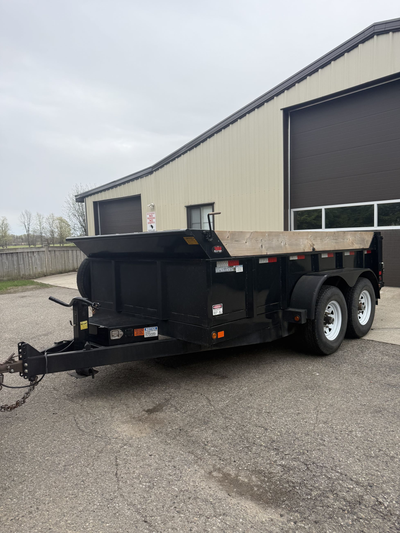 7 ton dump trailer 6 x12' with ramps and tarp kit ...