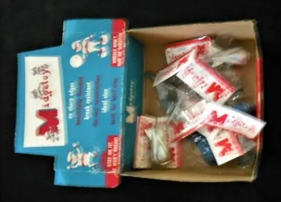 MIDGETOY 1954 STORE SALES DISPLAY BOX WITH 10 DIECAST TOYS -195463815756792451123