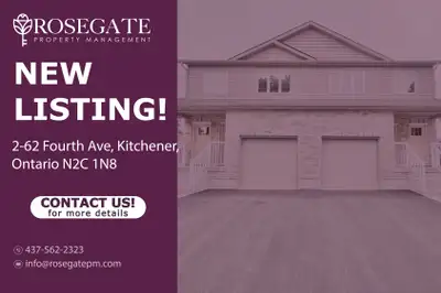 Bright 1 Bed 1 Bath Apartment in Central Kitchener