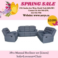 Spring Special sale on Furniture!! Recliner sets on Sale!
