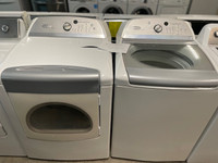 Laveuse sécheuse (top load) blanche Whirlpool Cabrio