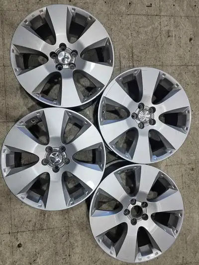 Set of 4 OEM 17" Subaru Outback Silver Alloy Wheels in excellent used condition. No cracks, bends, o...