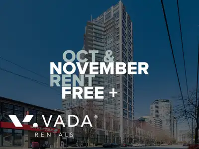 Elan 2BR APT Rental 2801-1255 Seymour St Vancouver: VADA OCTOBER & NOVEMBER FREE RENT + $400/MONTH O...