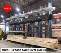Cantilever Racking - Quick ship stock or pick up right away.