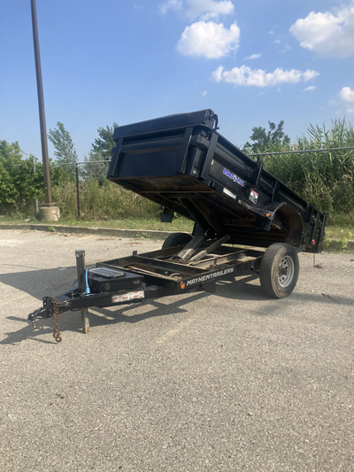 5x10' 3 ton single axle dump trailer 5200lb axle Tarp kit electric brakes ...