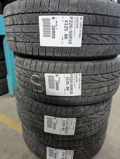 SET OF 4X P225/55R18 225/55/18 GOODYEAR ASSURANCE WEATHERREADY TAG # 20888 ** Please read details be...