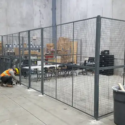 Wire mesh partitions / security fence / cages / drivers entrance, View more
