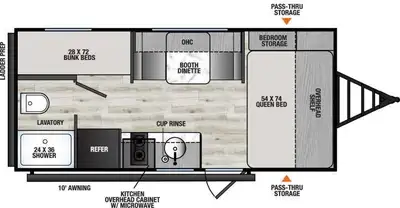 VIKING 17SBH BUNKHOUSE LIGHTWEIGHT TRAILER - SLEEPS 5 Viking Travel Trailers are built for campers w...