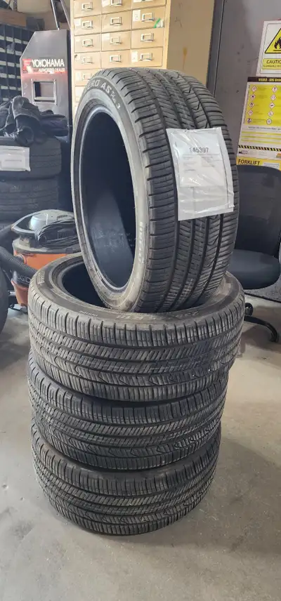 Pirelli Pzero A/S Plus 3 235/45/18 98Y XL 9/32 (90-95%) DOT25 Tires came off a Tesla Model 3, only u...