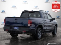 Odometer is 45575 kilometers below market average! Blue 2021 Honda Ridgeline Touring NAVIGATION | LE... (image 4)