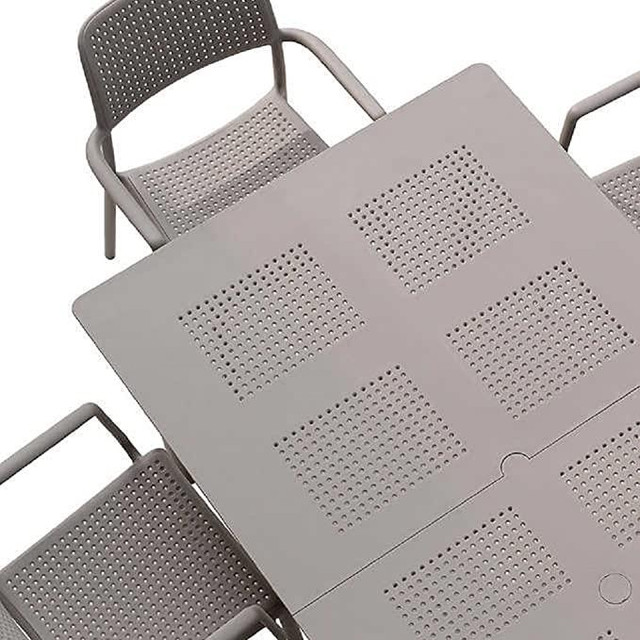 Nardi 9piece Libeccio 87 in. x 40 in. Patio Dining Set Patio