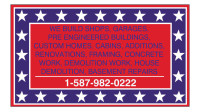 GENERAL CONTRACTING, CONCRETE WORK, HOUSES, SHOPS,GARAGES, RENOS