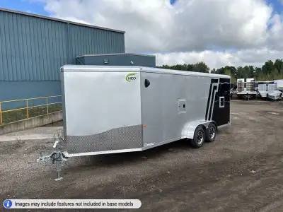 Neo All-Aluminum Enclosed Snowmobile Trailers - In Stock Now These trailers come standard with cable...
