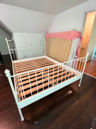 IKEA Leirvik Queen bed+ slats, View more