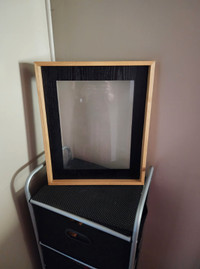 Solid, All Wood Frame, 11" x 14", glass, hanging bracket at back
