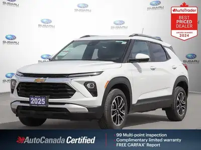 New Price! Summit White 2025 Chevrolet TrailBlazer LT Apple CarPlay | AWD | Keyless Entry AWD 9-Spee...