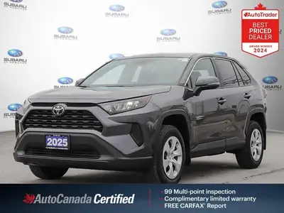 New Price! Odometer is 14096 kilometers below market average! Magnetic Gray 2025 Toyota RAV4 LE AWD...