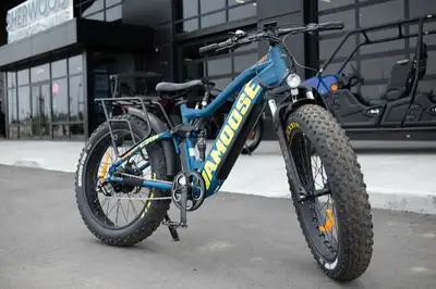 The Super ODIN X is a full suspension, 52V 500W mountain crusher, with a torque sensor, 4.8in. MAXXI...