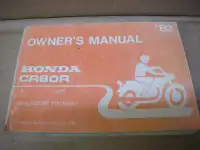 Used Honda owners manual for 1982 CR 80 R # 32gc400