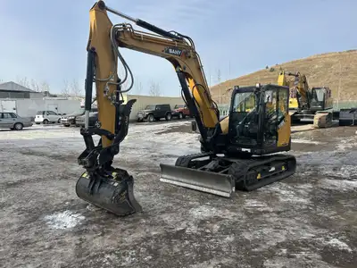 This SY80U comes with everything you need - Hydraulic Thumb, Wrist o Twist Bucket, Manual Wedge Coup...