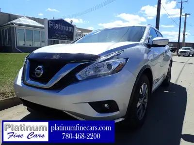 Silver 2015 Nissan Murano SL AWD, Black Leather interior, Panoramic Sunroof, Navigation System, Air...