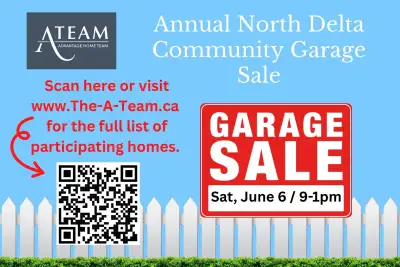 Join us for the Annual North Delta Community Garage Sale! Date: Saturday, June 6, 2026 Time: 9:00 AM...