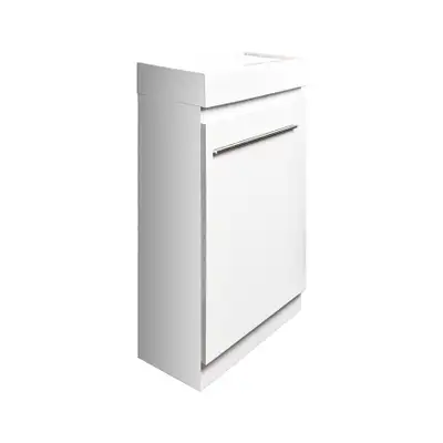 18" White Corner Freestanding Bathroom Vanity w/ Acrylic top, View more