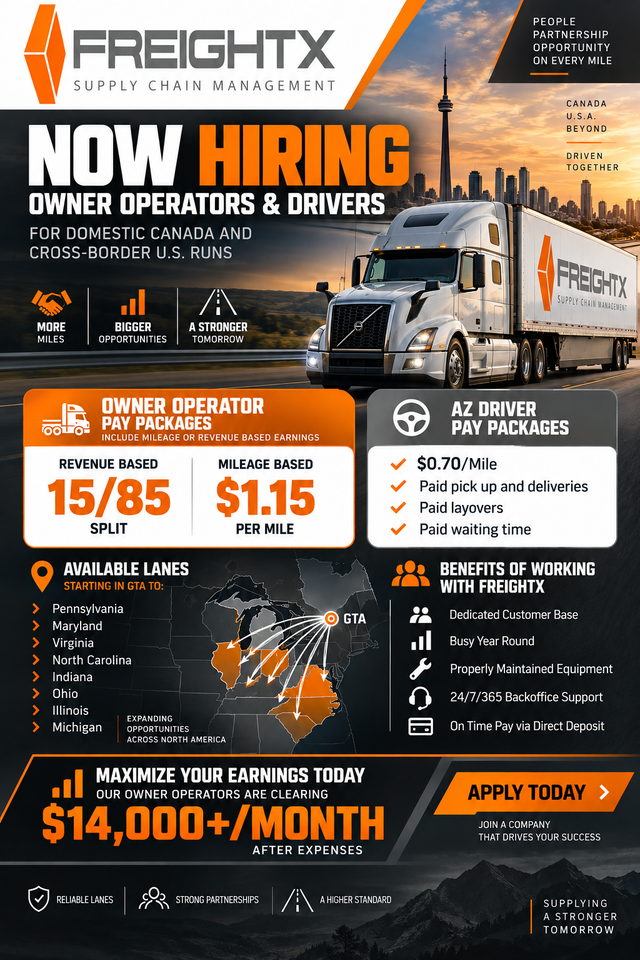 Hiring Drivers & Owner Operators for Highway runs in Drivers & Security in Mississauga / Peel Region - Image 2