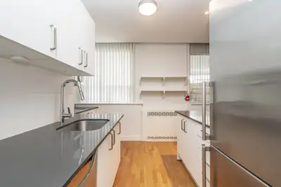 Renovated Akelius two bedroom apartment for rent. Located near King Street West and Jameson Avenue i...