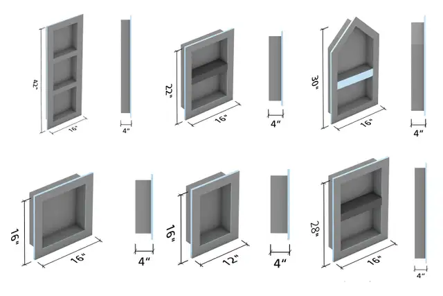 Wedi Fundo Primo Waterproof Shower Kits - All Sizes,All elements62866660924163124