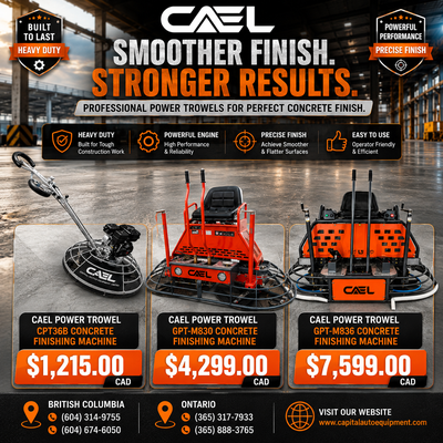 The CAEL Power Trowel Series delivers powerful and reliable concrete finishing for jobsite demands....