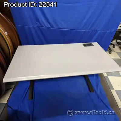 Grey & Red Office Training Table w/ Power Connectivity, View more