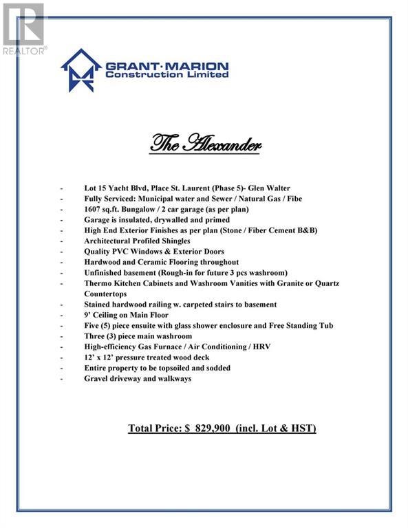 6673 YACHT BOULEVARD Cornwall, Ontario Houses for Sale Cornwall