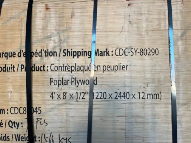 Contreplaqué en peuplier 4x8x 1/2" (plywood) in Floors & Walls in Drummondville - Image 5