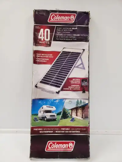 (86943-14)Coleman 011-2043-0 12-Volt Crystalline Solar Panel Kit, View more