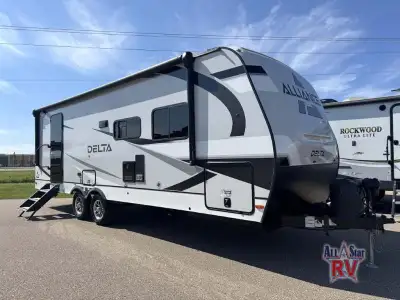 Alliance RV Delta travel trailer 262RB highlights: Full Rear Bath U-Shaped Dinette Queen Bed Outdoor...