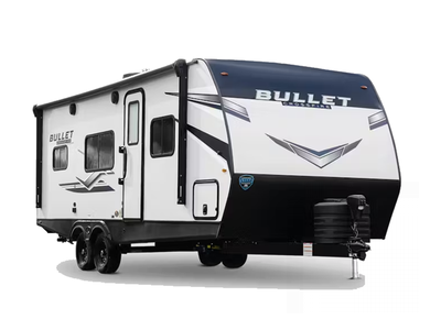 Keystone Bullet Crossfire travel trailer 287RLSWE highlights: Rear Living Area Walk-Around Queen Bed...