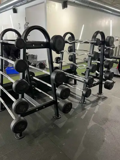 Fixed Barbells 15lbs - 110lbs with Racks, View more