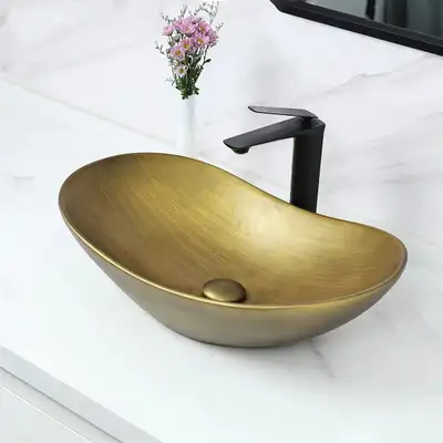 Brand Davivy Colour Gold Material Ceramic Size Large Product Dimensions 35.1D x 62.2W x 16.5H Centim...